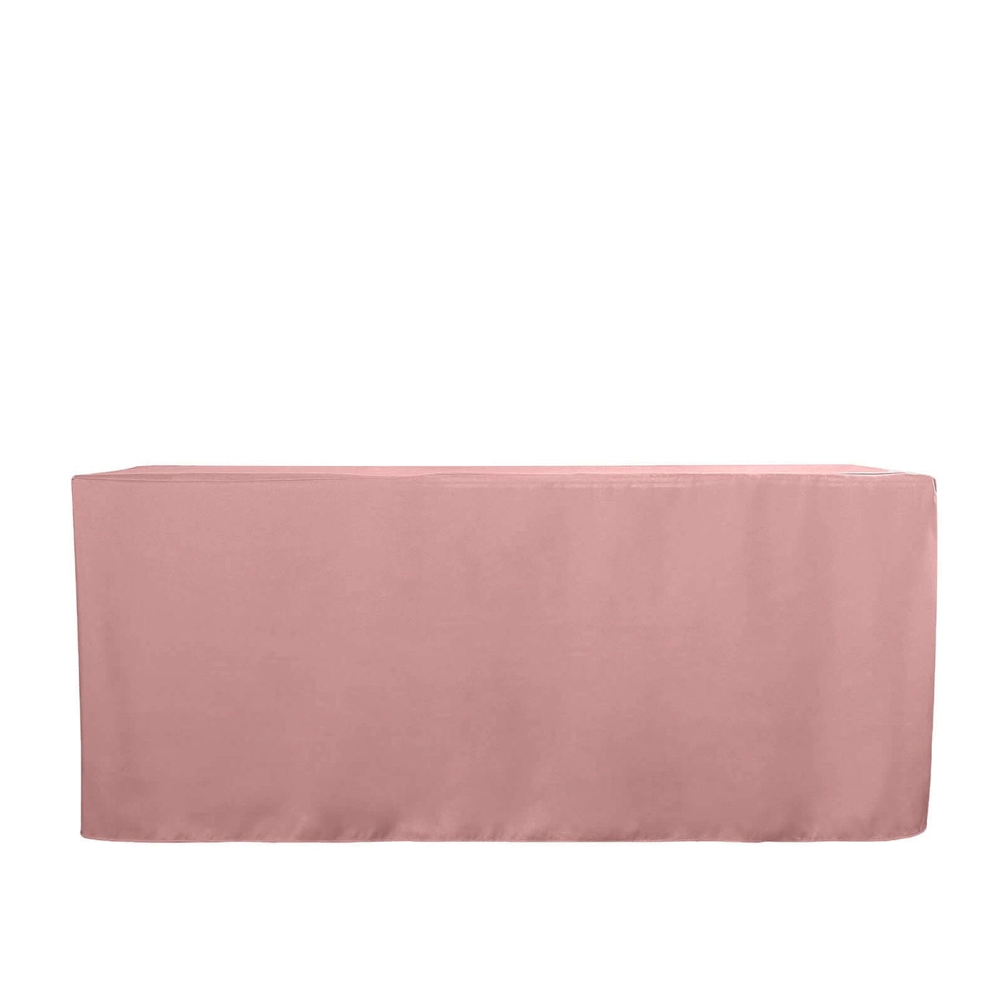 Fitted Polyester 72"x30" Rectangle Tablecloth Dusty Rose - Durable Table Cover