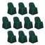 10 Pack Polyester Chair Covers for Folding Chairs Hunter Emerald Green - Wrinkle-Free Stain-Resistant Slip-On Slipcovers