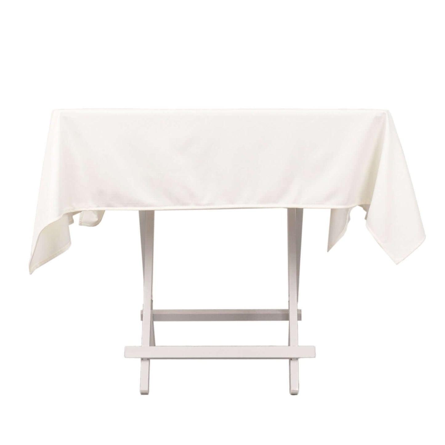Scuba Square 54"x54" Tablecloth Ivory - Wrinkle Free & Stain Resistant Table Cover