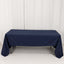Premium Polyester 60"x126" Rectangle Tablecloth Navy Blue - Stain-Resistant 220GSM Finish Table Cover