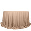 Scuba Round 132" Tablecloth Nude - Wrinkle Free & Stain Resistant Seamless Table Cover