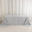 Premium Polyester 90"x132" Rectangle Tablecloth Silver - Seamless 220GSM Stain-Resistant Table Cover