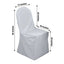 Polyester Slip On Banquet Chair Covers Silver - Stain-Resistant Reusable Durable Fabric