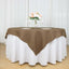 Polyester 70"x70" Table Overlay Square Tablecloth Taupe - Wrinkle-Resistant & Durable Table Cover