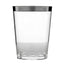 25-Pack Plastic Tumbler Cups Clear with Silver Rim - Stylish Disposable Party Glasses 10oz