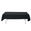 Premium Polyester 54"x96" Rectangle Tablecloth Black - Durable 220GSM Stain-Resistant Fabric Table Cover