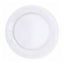 10-Pack Disposable Round Charger Plates in Iridescent with Leathery Texture - Durable 1100GSM Cardboard Placemats 13"