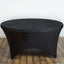 Stretch Spandex 5ft Round Tablecloth Black - Durable Form - Fitting Table Cover - Linen Luxes