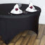 Stretch Spandex 5ft Round Tablecloth Black - Durable Form - Fitting Table Cover - Linen Luxes