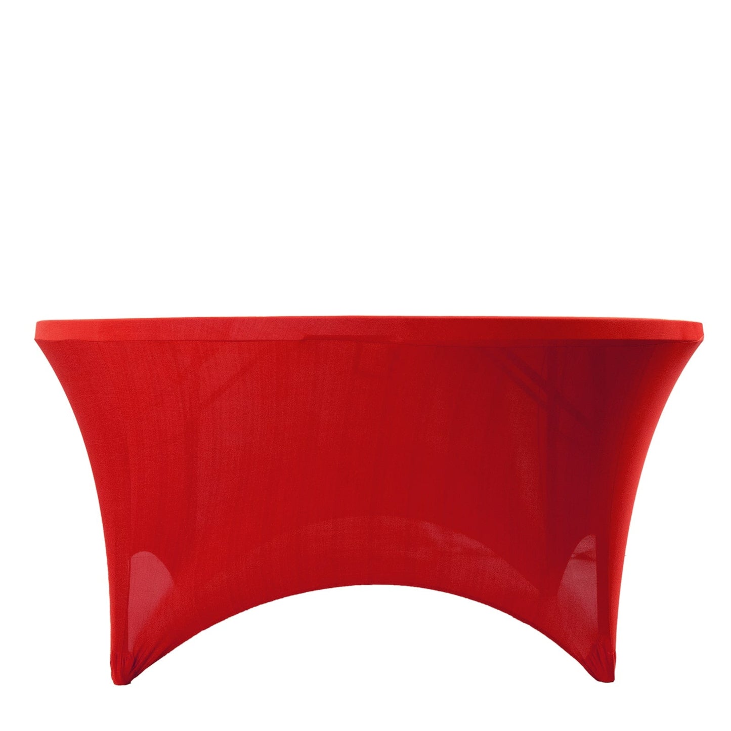 Stretch Spandex 5ft Round Tablecloth Red - Durable Form - Fitting Table Cover - Linen Luxes