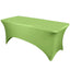 Stretch Spandex 6ft Rectangle Tablecloth Apple Green - Durable Form - Fitting Table Cover - Linen Luxes