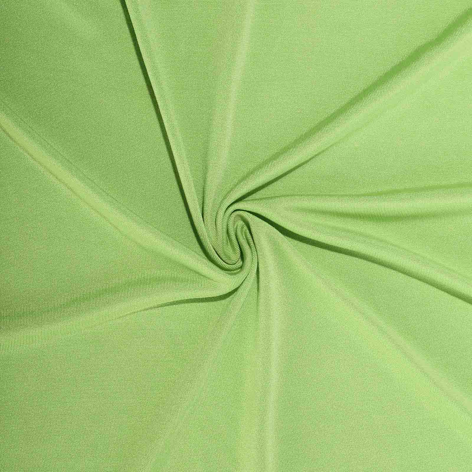 Stretch Spandex 6ft Rectangle Tablecloth Apple Green - Durable Form - Fitting Table Cover - Linen Luxes