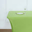 Stretch Spandex 6ft Rectangle Tablecloth Apple Green - Durable Form - Fitting Table Cover - Linen Luxes