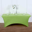 Stretch Spandex 6ft Rectangle Tablecloth Apple Green - Durable Form - Fitting Table Cover - Linen Luxes