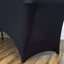 Stretch Spandex 6ft Rectangle Tablecloth Black - Durable Form - Fitting Table Cover for Events & Presentations - Linen Luxes
