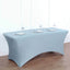 Stretch Spandex 6ft Rectangle Tablecloth Dusty Blue - Durable Form - Fitting Table Cover for Events & Presentations - Linen Luxes