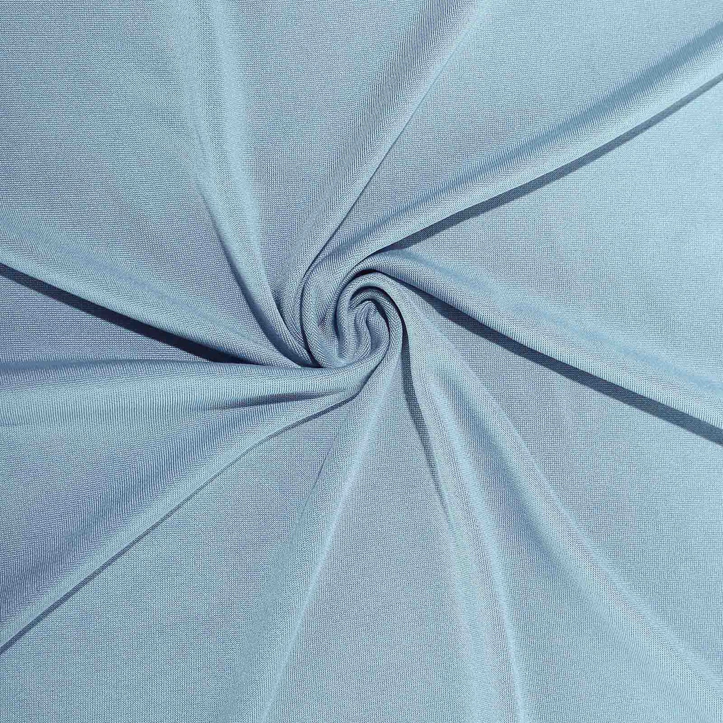 Stretch Spandex 6ft Rectangle Tablecloth Dusty Blue - Durable Form - Fitting Table Cover for Events & Presentations - Linen Luxes