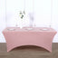 Stretch Spandex 6ft Rectangle Tablecloth Dusty Rose - Durable Form - Fitting Table Cover for Events & Presentations - Linen Luxes