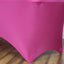 Stretch Spandex 6ft Rectangle Tablecloth Fuchsia - Durable Form - Fitting Table Cover - Linen Luxes