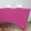 Stretch Spandex 6ft Rectangle Tablecloth Fuchsia - Durable Form - Fitting Table Cover - Linen Luxes