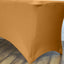 Stretch Spandex 6ft Rectangle Tablecloth Gold - Durable Form - Fitting Table Cover for Events & Presentations - Linen Luxes