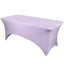 Stretch Spandex 6ft Rectangle Tablecloth Lavender Lilac - Durable Form-Fitting Table Cover