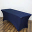 Stretch Spandex 6ft Rectangle Tablecloth Navy Blue - Durable Form - Fitting Table Cover - Linen Luxes