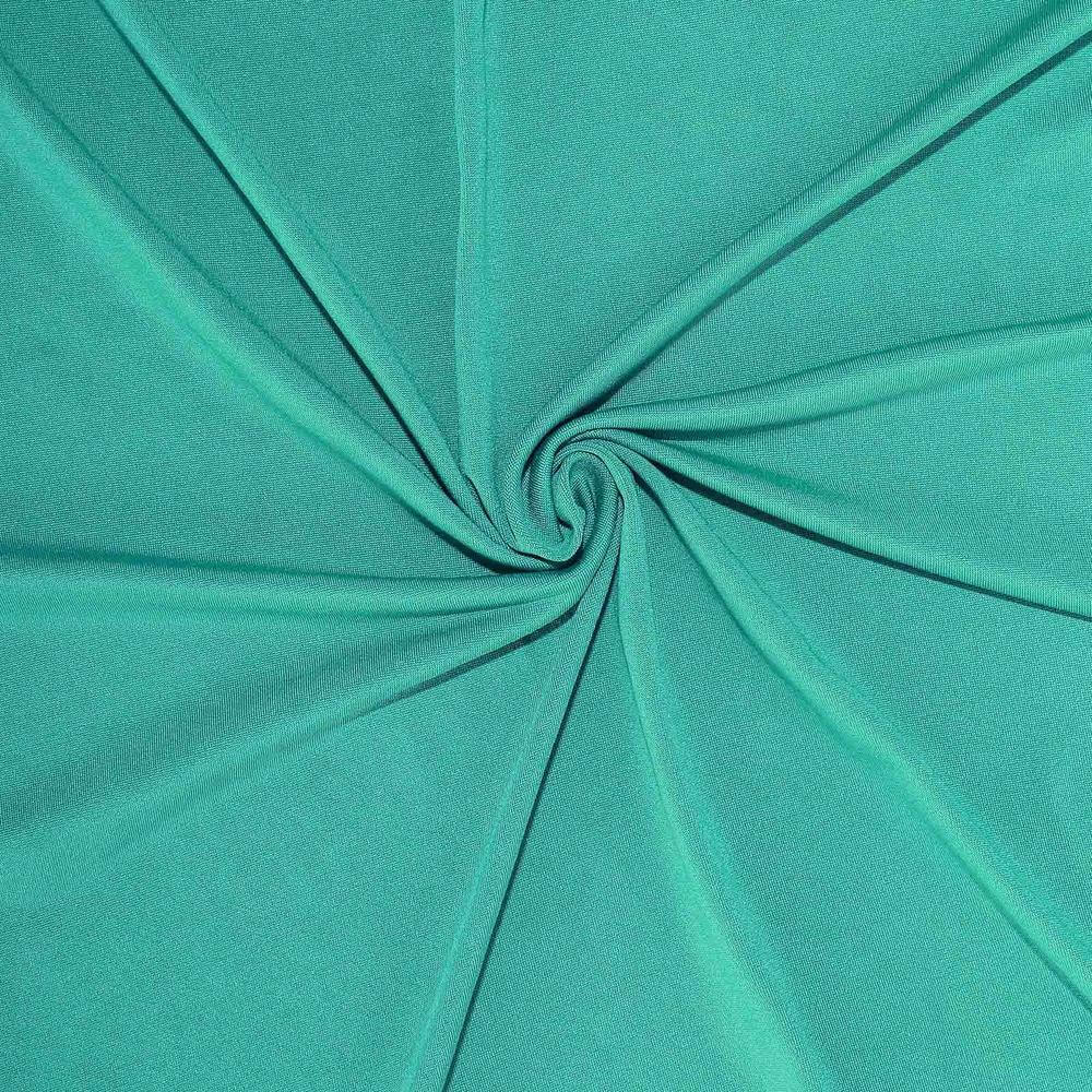 Stretch Spandex 6ft Rectangle Tablecloth Peacock Teal - Durable Form - Fitting Table Cover - Linen Luxes