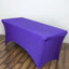 Stretch Spandex 6ft Rectangle Tablecloth Purple - Durable Form - Fitting Table Cover - Linen Luxes