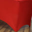 Stretch Spandex 6ft Rectangle Tablecloth Red - Durable Form - Fitting Table Cover - Linen Luxes