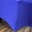 Stretch Spandex 6ft Rectangle Tablecloth Royal Blue - Durable Form - Fitting Table Cover - Linen Luxes