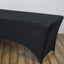 Stretch Spandex 96"x30" Rectangle Table Cover Black - Durable Form - Fitting Tablecloth - Linen Luxes