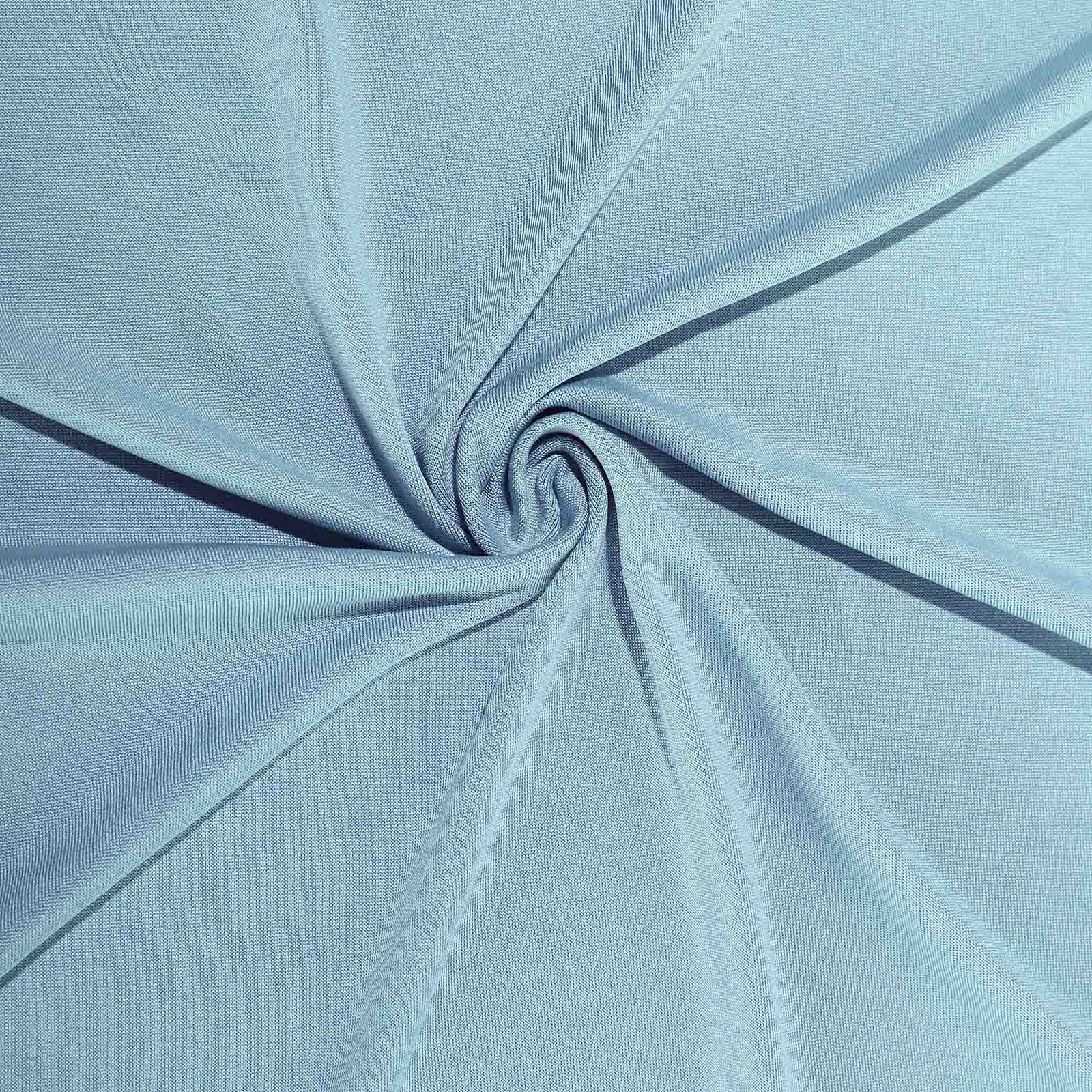 Stretch Spandex 96"x30" Rectangle Table Cover Dusty Blue - Durable Form - Fitting Tablecloth - Linen Luxes