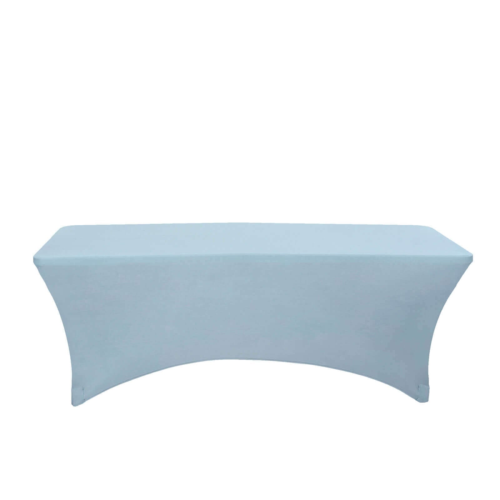 Stretch Spandex 96"x30" Rectangle Table Cover Dusty Blue - Durable Form - Fitting Tablecloth - Linen Luxes