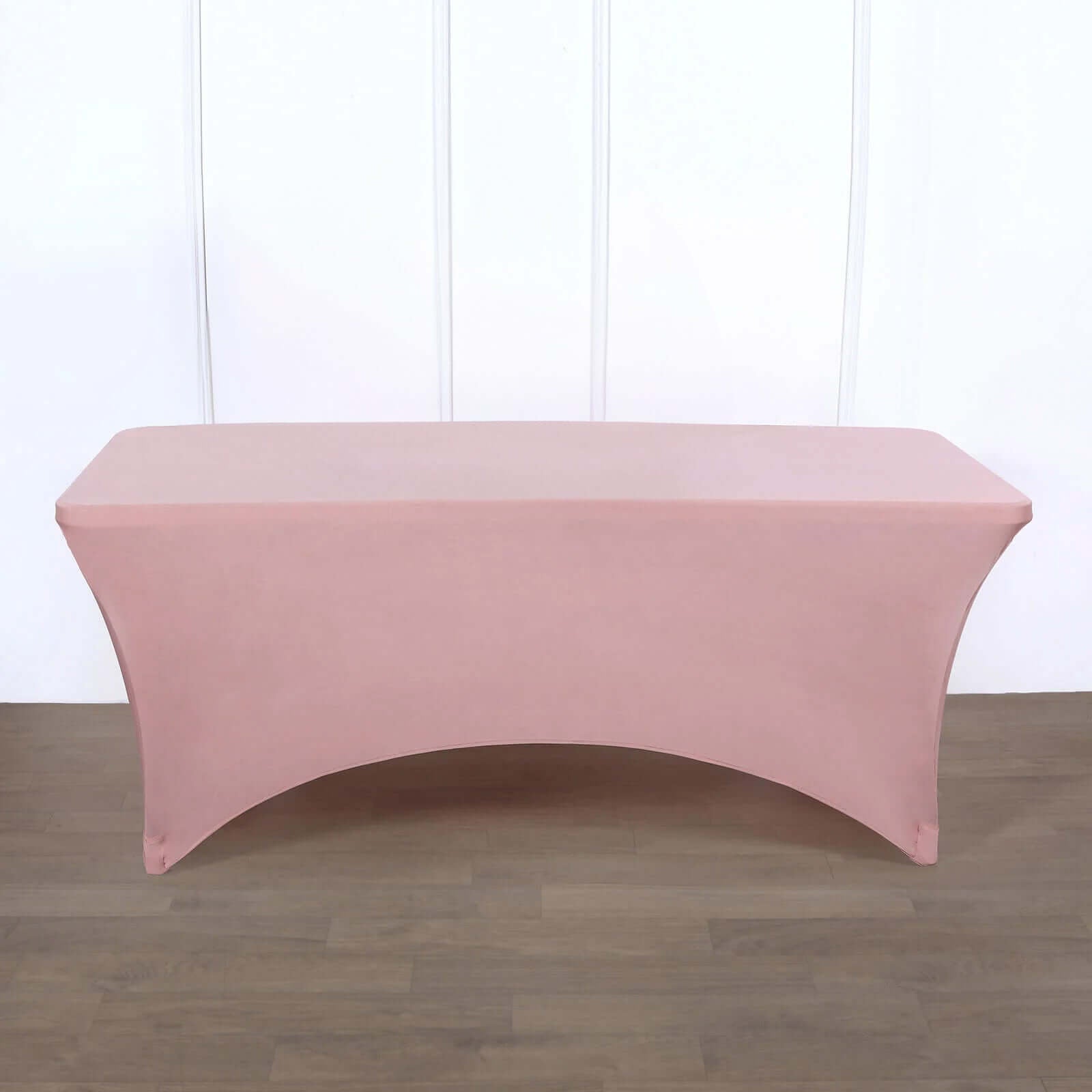 Stretch Spandex 96"x30" Rectangle Table Cover Dusty Rose - Durable Form - Fitting Tablecloth - Linen Luxes