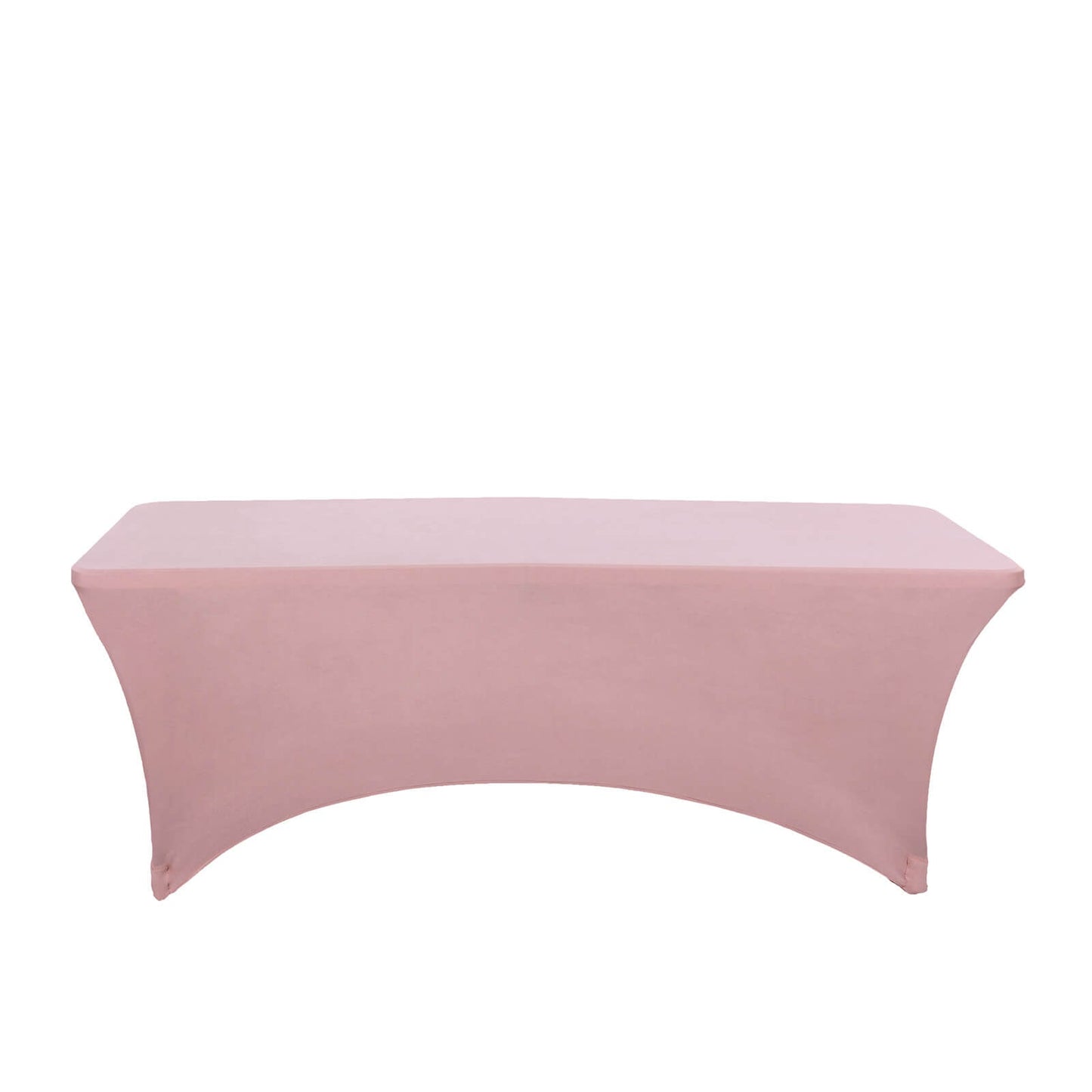 Stretch Spandex 96"x30" Rectangle Table Cover Dusty Rose - Durable Form - Fitting Tablecloth - Linen Luxes