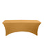 Stretch Spandex 96"x30" Rectangle Table Cover Gold - Durable Form - Fitting Tablecloth for Events & Presentations - Linen Luxes
