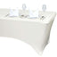 Stretch Spandex 96"x30" Rectangle Table Cover Ivory - Durable Form - Fitting Tablecloth - Linen Luxes