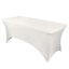 Stretch Spandex 96"x30" Rectangle Table Cover Ivory - Durable Form - Fitting Tablecloth - Linen Luxes