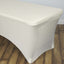 Stretch Spandex 96"x30" Rectangle Table Cover Ivory - Durable Form - Fitting Tablecloth - Linen Luxes