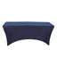 Stretch Spandex 96"x30" Rectangle Table Cover Navy Blue - Durable Form - Fitting Tablecloth - Linen Luxes