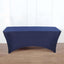 Stretch Spandex 96"x30" Rectangle Table Cover Navy Blue - Durable Form - Fitting Tablecloth - Linen Luxes