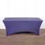 Stretch Spandex 96"x30" Rectangle Table Cover Purple - Durable Form - Fitting Tablecloth - Linen Luxes