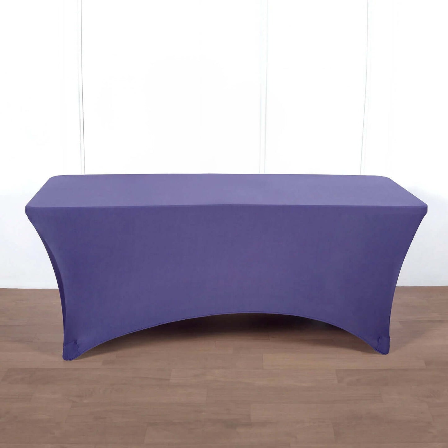 Stretch Spandex 96"x30" Rectangle Table Cover Purple - Durable Form - Fitting Tablecloth - Linen Luxes