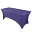 Stretch Spandex 96"x30" Rectangle Table Cover Purple - Durable Form - Fitting Tablecloth - Linen Luxes