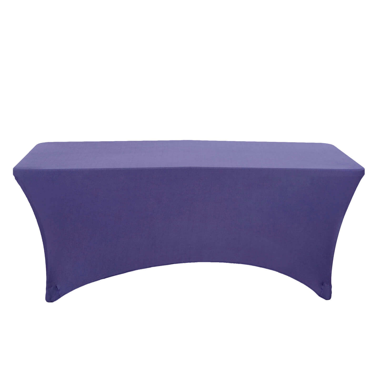 Stretch Spandex 96"x30" Rectangle Table Cover Purple - Durable Form - Fitting Tablecloth - Linen Luxes