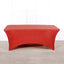Stretch Spandex 96"x30" Rectangle Table Cover Red - Durable Form - Fitting Tablecloth - Linen Luxes