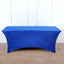Stretch Spandex 96"x30" Rectangle Table Cover Royal Blue - Durable Form - Fitting Tablecloth - Linen Luxes