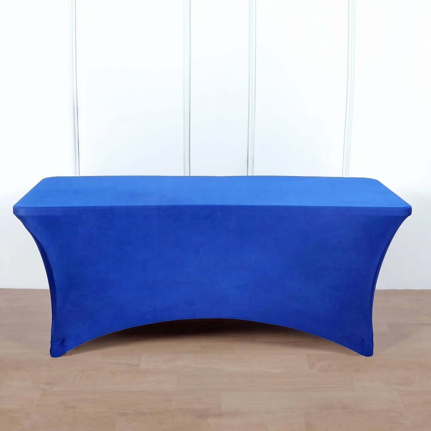 Stretch Spandex 96"x30" Rectangle Table Cover Royal Blue - Durable Form - Fitting Tablecloth - Linen Luxes