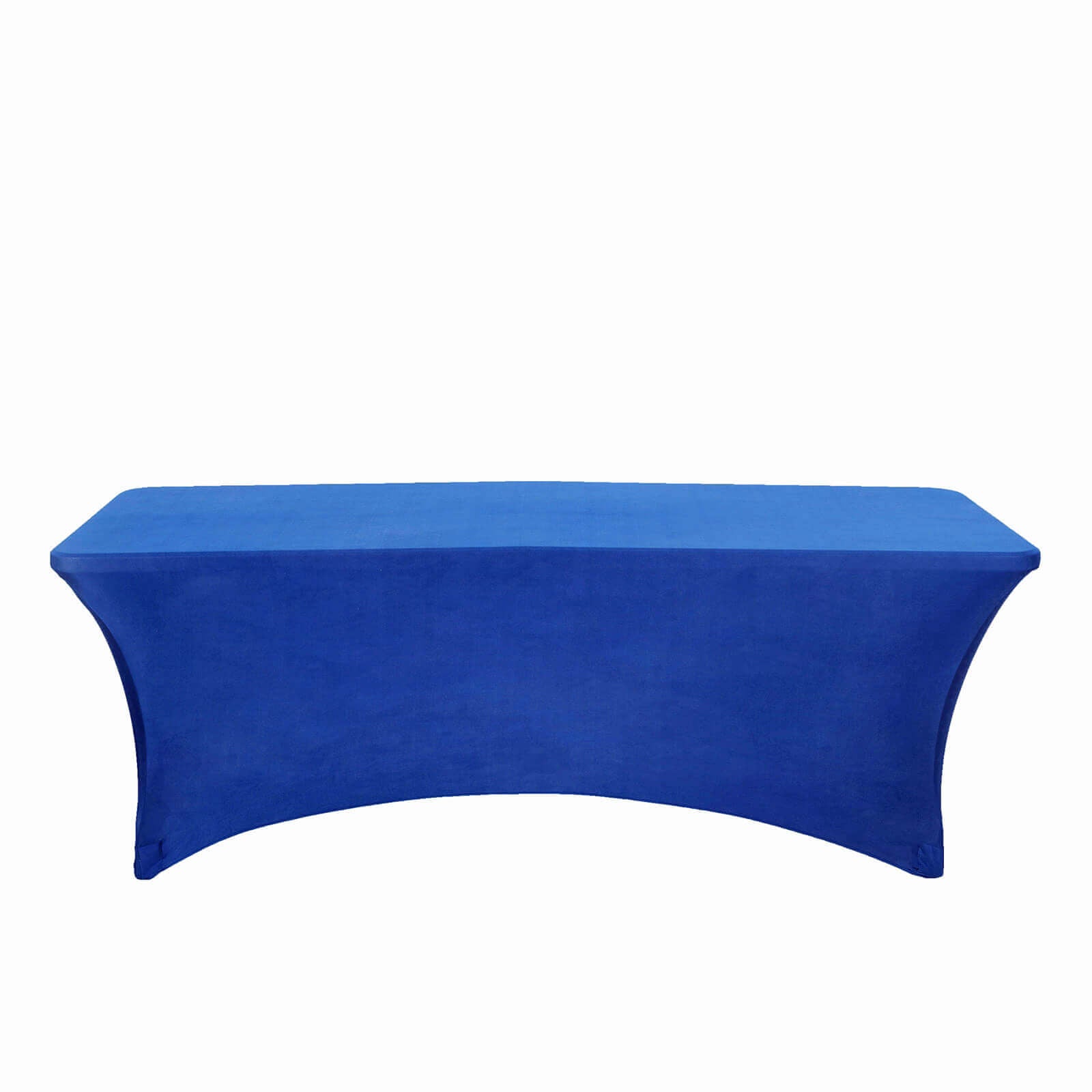 Stretch Spandex 96"x30" Rectangle Table Cover Royal Blue - Durable Form - Fitting Tablecloth - Linen Luxes
